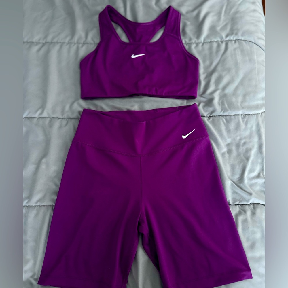 Purple Nike workout set